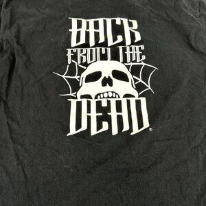 Busch Gardens Howl-O-Scream 2021 Black T-Shirt Back From the Dead Size XL